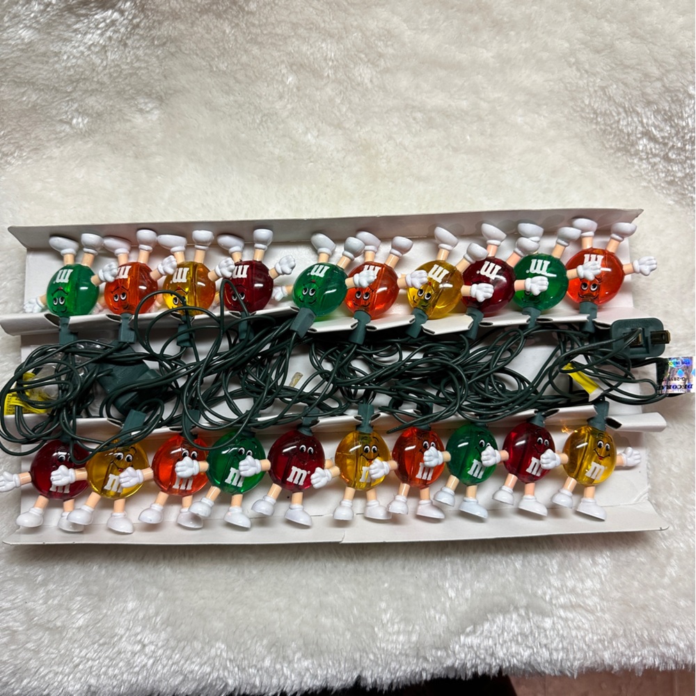 Vintage M&M Character Novelty Christmas Decorative String Lights